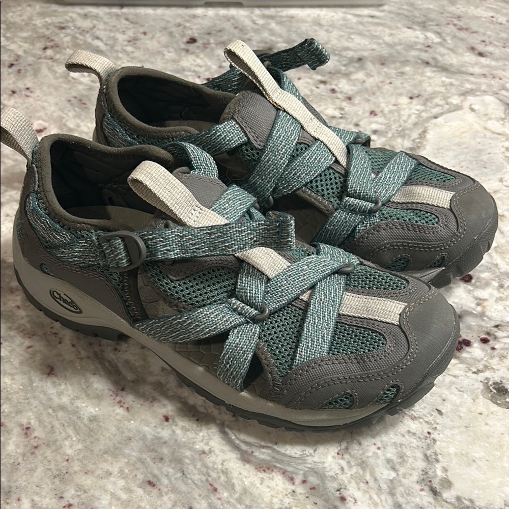 Chaco Closed Toe Sandal - Gray and Green